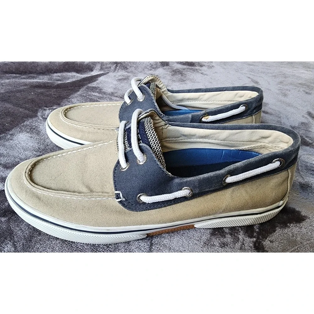 Sperry Bahama ll Boat Shoes Navy/Kahki Mens 8